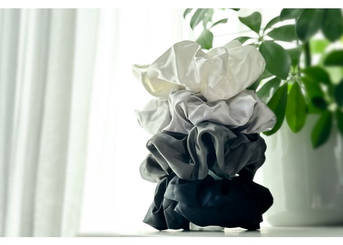 Silk Scrunchie - Oversized - French Grey