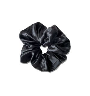 Silk Scrunchie - Oversized - Moody Black